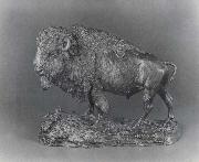 Henry Merwin Shrady Buffalo oil on canvas